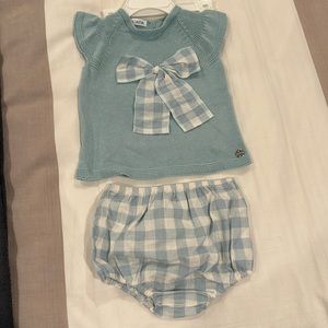 Juliana baby two piece knit set with bubble bottom